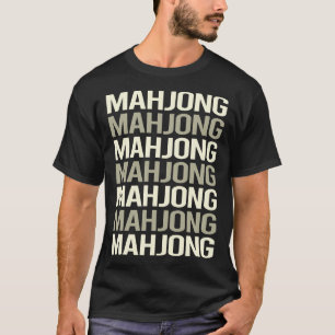 白文字麻雀マジョンマジョンマジョング Tシャツ