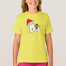 白文字Dのクリスマスギフト Tシャツ