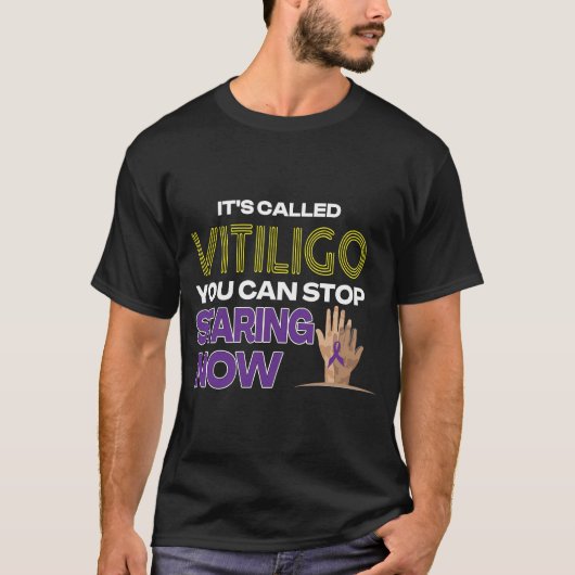 白斑啓発Tシャツ 視線に負けない肌 Tシャツ (正面)