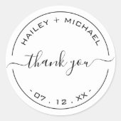白新婚結婚礼 ラウンドシール (正面)