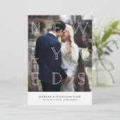 白新婚 |結婚のお知らせ 案内状 (スタンド正面)