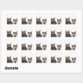 白日本のい背景に猫とマンクス猫 スクエアシール (シート)