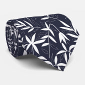 白日本の文様竹離れ ネクタイ (ロール)