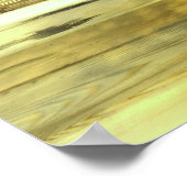 白日本の松の盆栽 ポスター (角)