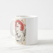 白日本の狐 コーヒーマグカップ (正面左)