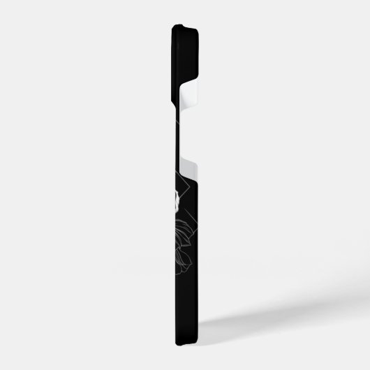 白日本の虎の芸術 iPhoneケース (左側面)