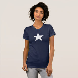 白星海軍青Tシャツ Tシャツ