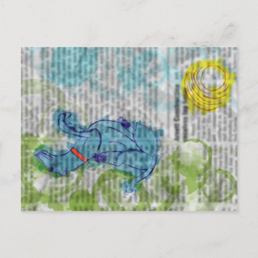 白昼夢を見る犬 ポストカード (正面)