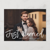 白書たった今結婚しました結婚発表 ポストカード (正面)