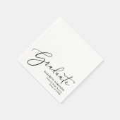 白書エレガント卒業パーティー スタンダードカクテルナプキン (角)