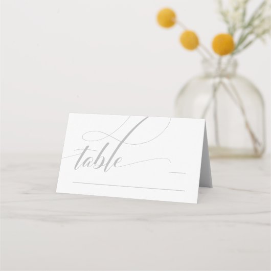 白書ミニマル折畳み座席表 プレイスカード (正面)