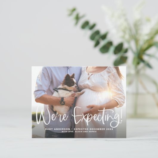 白書妊娠をモダン期待 案内ポストカード (スタンド正面)