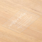 白書結婚式レセプションパーティー アクリル招待状 (レイダウン)