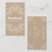 白曼荼羅素朴手作り防法拳 名刺 (正面/裏面)