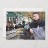 白最高のはまだ写真の来卒業式になっていない 招待状 (正面)