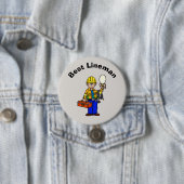 白最高の男のリネマンボタン 缶バッジ (インサイチュ)