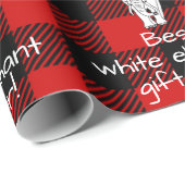 白最高の象贈与交換バッファロープレイド ラッピングペーパー (ロールコーナー)