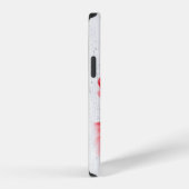 白木に赤いポピー iPhoneケース (右側面)