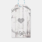 白木の素朴なファームハウススタイルのイニシャル結婚式の引き出物 ギフトタグ (裏面)