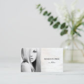 白木サロン写真フォトカード 名刺 (スタンド正面)