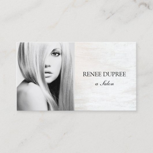白木サロン写真フォトカード 名刺 (正面)