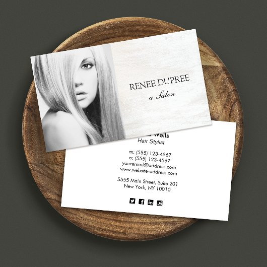 白木サロン写真フォトカード 名刺