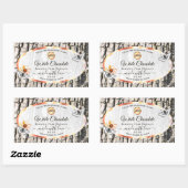 白木バラ金ゴールド枠製品ラベル（ロゴ付き） 長方形シール (シート)