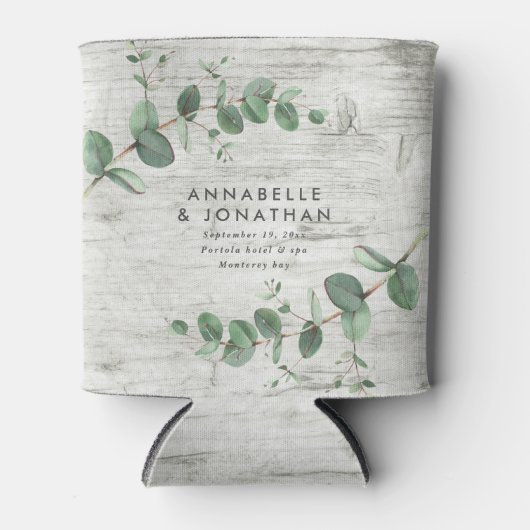 白木ユーカリ結婚の葉 缶クーラー (正面)