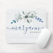 白木名の水彩フローラパーソナライズされた マウスパッド (マウス)