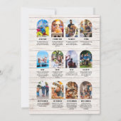 白木年レビュー写真数々のコラージュ 案内状 (裏面)