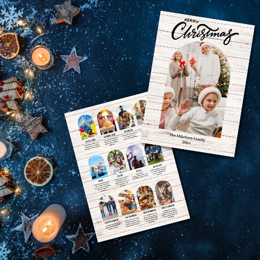 白木年レビュー写真数々のコラージュ 案内状