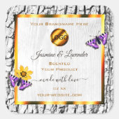 白木木木樹皮の製品ラベル追加ロゴ スクエアシール (正面)