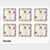 白木木木樹皮の製品ラベル追加ロゴ スクエアシール (シート)