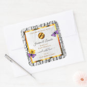 白木木木樹皮の製品ラベル追加ロゴ スクエアシール (封筒)