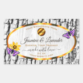 白木木木樹皮の製品ラベル追加ロゴ 長方形シール (正面)