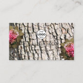 白木目ピンクローゼナチュラルツリーバークロゴ 名刺 (正面)