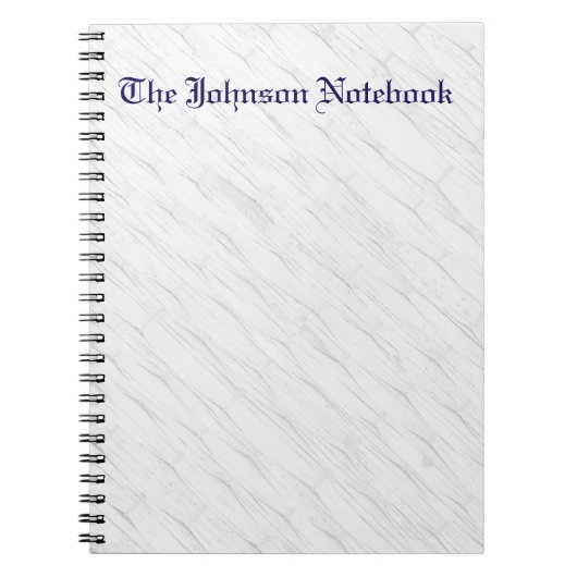 白木目ミニマリストテクスチャ ノートブック (正面)