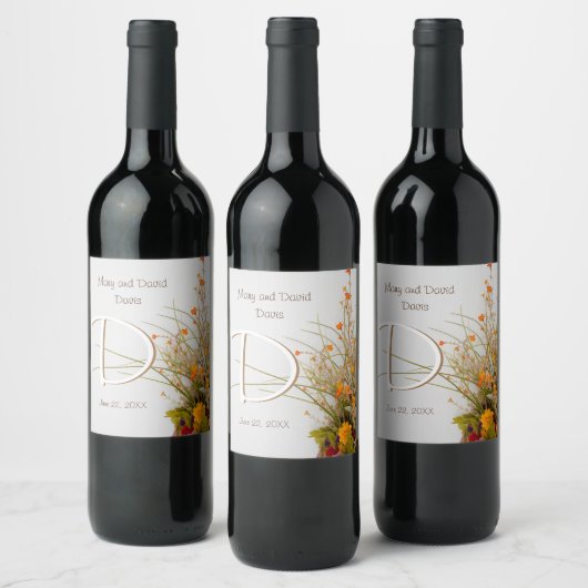 白木秋花結婚のワインラベル ワインラベル (ボトル)