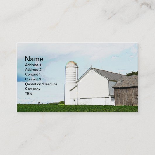 白木納屋とサイロ 名刺 (正面)