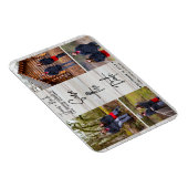 白木素朴4枚の写真デー結婚ト マグネット (右側)