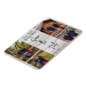 白木素朴4枚の写真デー結婚ト マグネット (左側)