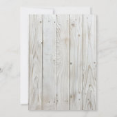 白木緑の花の写真の保存日付 招待状 (裏面)