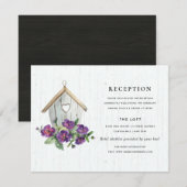 白木造フローラバードハウスウェディングレセプション エンクロージャーカード (正面/裏面)