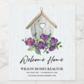 白木造フローラバードハウスウェルカムホーム不動産仲介業者 ワインラベル (シングルラベル)