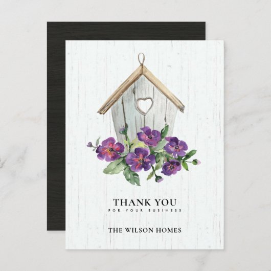 白木造フローラバードハウス不動産仲介業者サンキュー 案内ポストカード (正面/裏面)