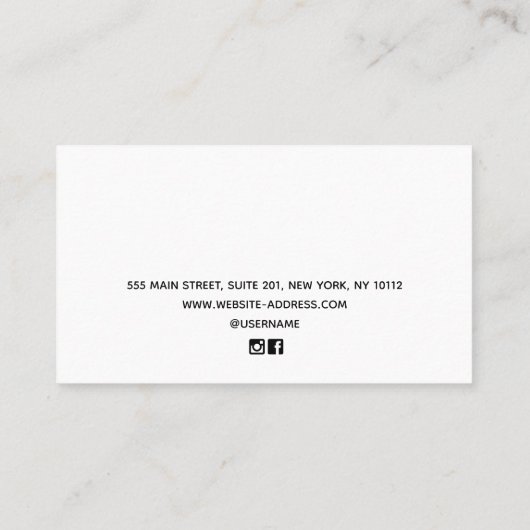 白木黒耳飾縁どり表示 コーリングカード (裏面)