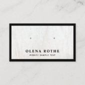 白木黒耳飾縁どり表示 コーリングカード (正面)