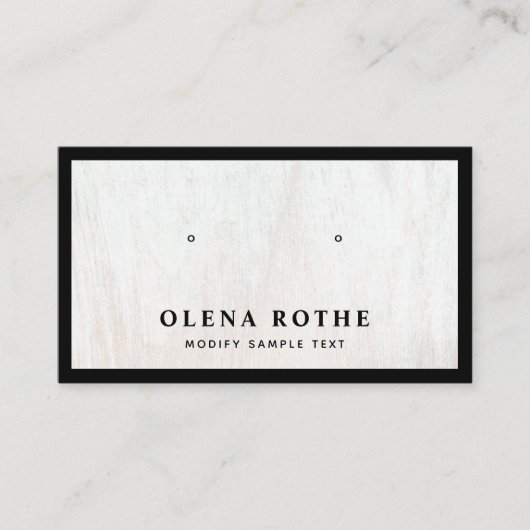 白木黒耳飾縁どり表示 コーリングカード (正面)