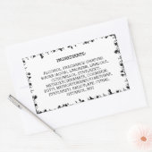 白材製品ラベル天然葉製品 長方形シール (封筒)