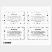 白材製品ラベル天然葉製品 長方形シール (シート)